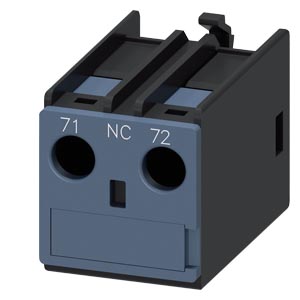 Auxiliary switch, on the front, 1 NC, 71/72, current path: 1 NC