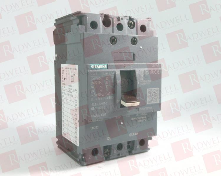 MCCB Siemens 3VA1  3-pole, Icu=25 kA,  In = 2A - 160A