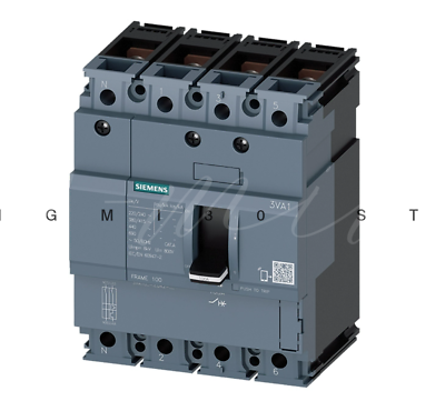 MCCB Siemens 3VA1  4-pole, Icu=25 kA,  In = 2A - 160A