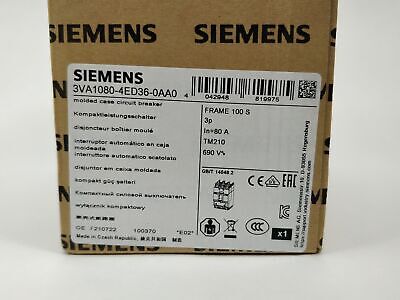 MCCB Siemens 3VA1  3-pole, Icu=36 kA,  In = 2A - 160A